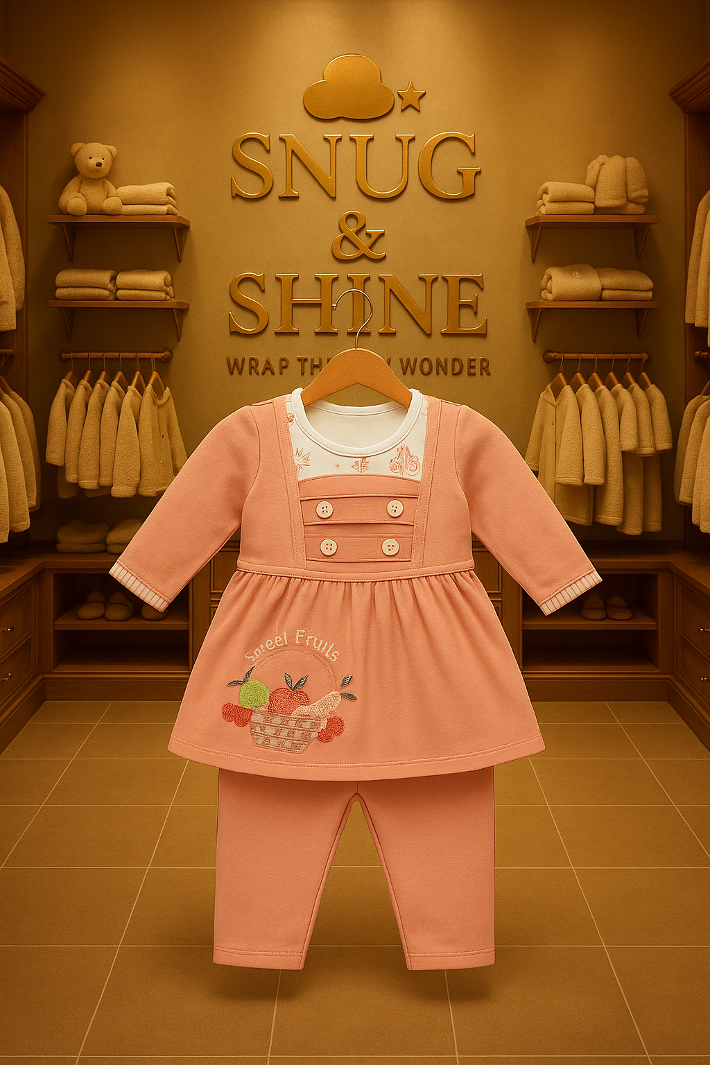 Snug & Shine - Sweet Fruits Premium Cotton Kidswear (For 0 to 4 month)