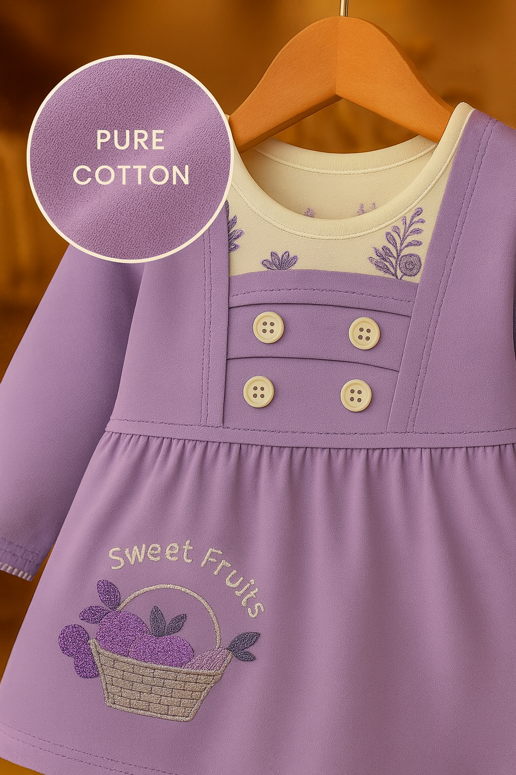 Snug & Shine - Sweet Fruits Premium Cotton Kidswear (For 0 to 4 month)