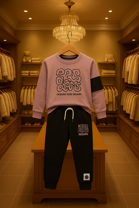 Snug and Shine Dreams Premium Cotton Kids Co-ord Set (Sweatshirt & Joggers)
